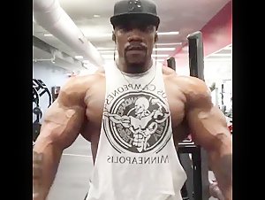 Brut Black Thug Muscle Flexing