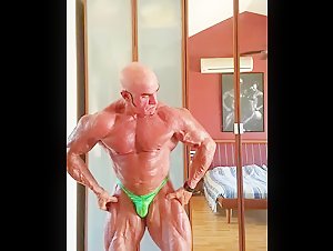 Mr Clean shows his muscles