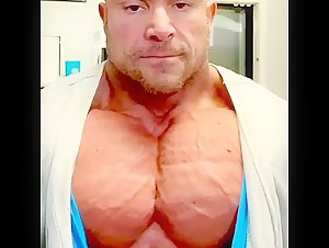 Huge bodybuilders posing