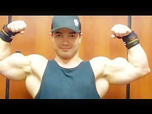 Fahim posing in locker room