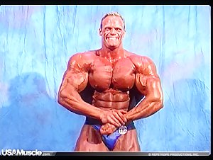 Jeramy Freeman posing backstage 1999