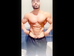 Hot bodybuilder showing off