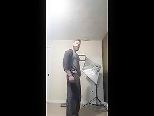 Bodybuilder showing off