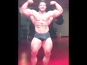 Hot bodybuilder posing