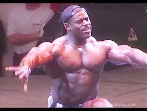 Vince Taylor posing at Fibo 1997