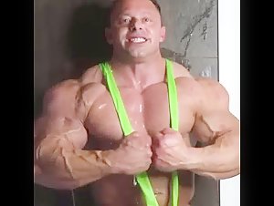 A musclegod under shower
