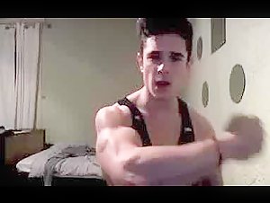 Cocky muscular guy
