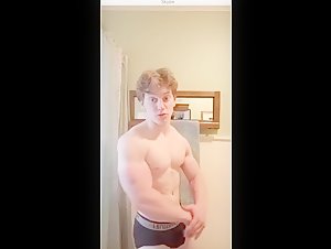 Young white boy posing