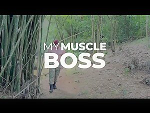 hot bodybuilder flexing