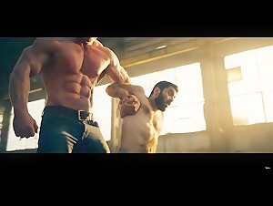 Power Clash: Alpha Bodybuilder Dominates in Industrial Showdown