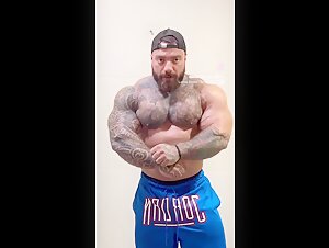 Massive. Engorged. Roid laden sweat!