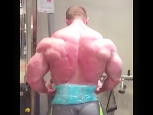 Joel Thomas flexing his big pumped vascular body