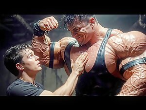 Sweaty Muscle God Drips on Worshipper