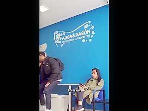 Hunk strips at Laundry Mat