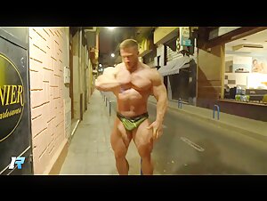 Tim Budesheim Sexy Posing, Showering, and Applying Tanner