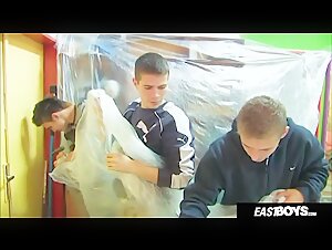 Czech Muscle Athlete Blows and Fucks Twink Blonde Boy Hard
