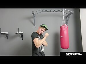 Cute Blond Czech Boy Shows Off Big Dick and Balls in Gym