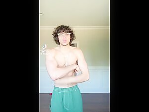 TikTok Hottie showing off abs and pits
