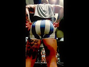 Thenicolux showing his thong under his short